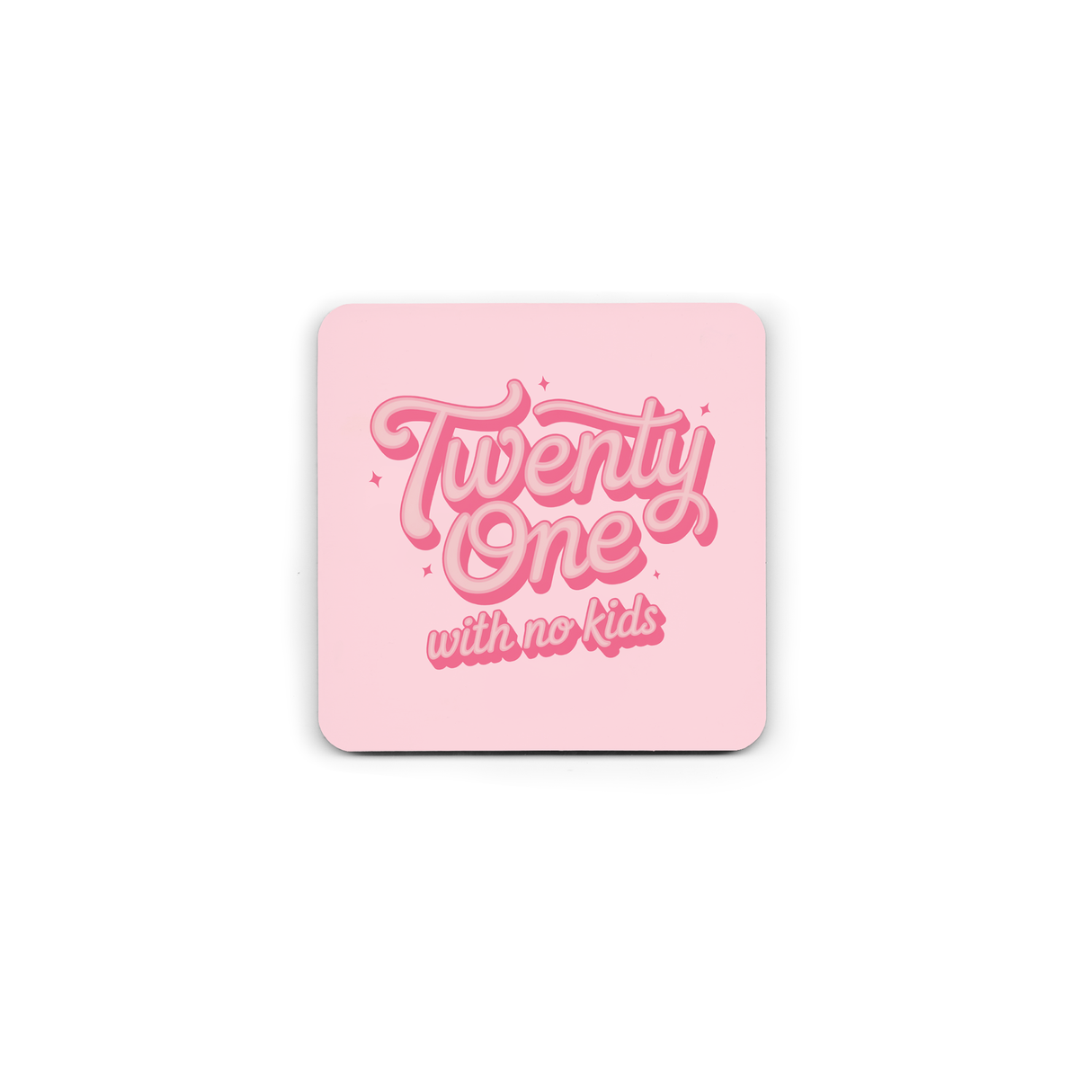 21 With No Kids Frosted Mug & Coaster