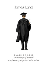 Load image into Gallery viewer, Personalised Graduation Print - Male