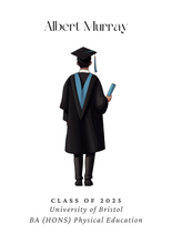 Load image into Gallery viewer, Personalised Graduation Print - Male
