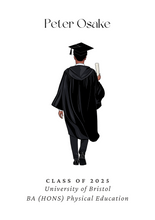 Load image into Gallery viewer, Personalised Graduation Print - Male