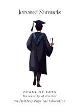 Load image into Gallery viewer, Personalised Graduation Print - Male