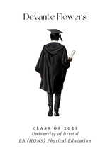 Load image into Gallery viewer, Personalised Graduation Print - Male