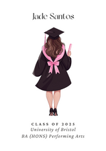 Load image into Gallery viewer, Personalised Graduation Print - Female