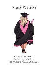 Load image into Gallery viewer, Personalised Graduation Print - Female
