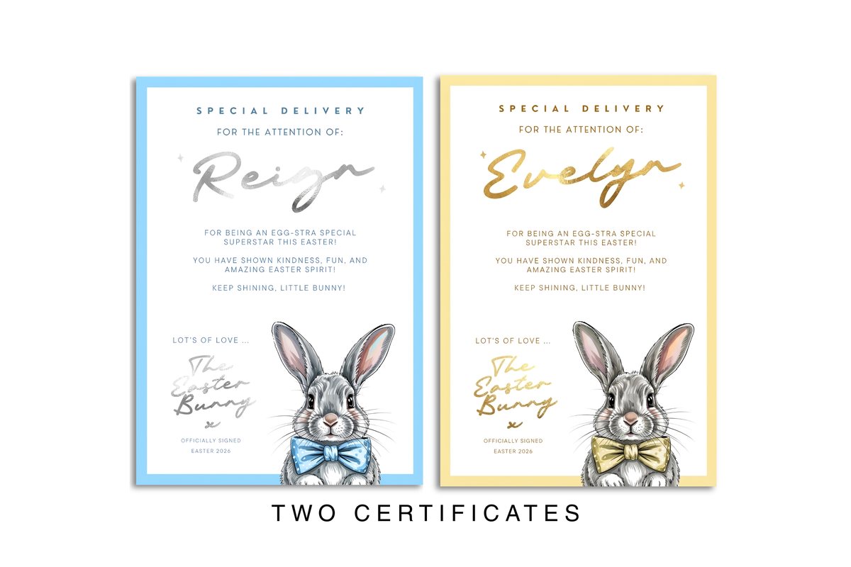 2 X Easter Certificate's