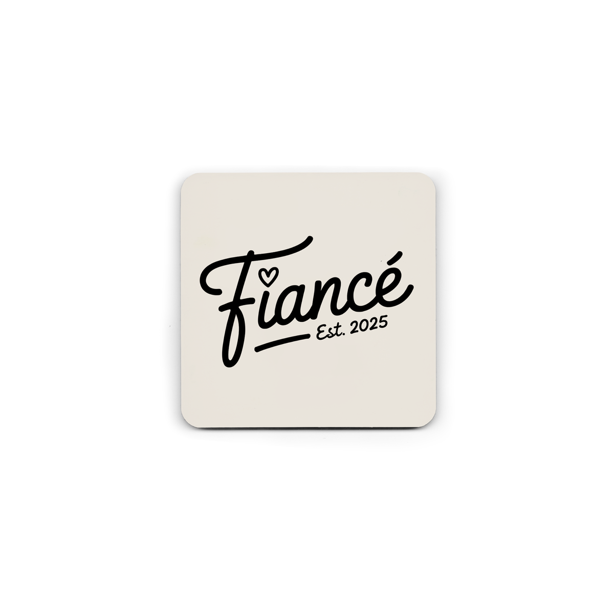 Fiance Est 2025 (black) Frosted Mug & Coaster