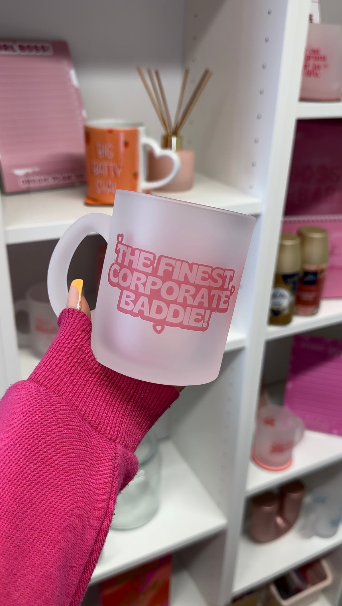 Corporate Baddie - Frosted Mug (Pink)