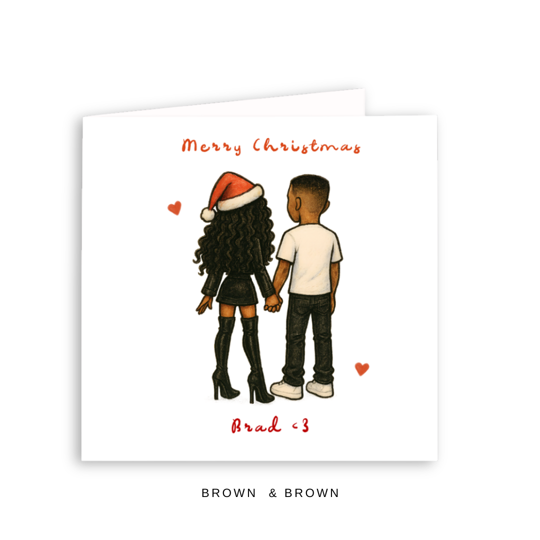 Square - Personalised Couple Merry Christmas