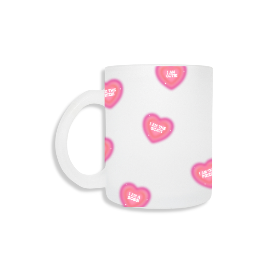 I Am - Blurred Hearts Frosted Mug