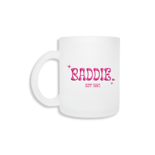 Baddie Frosted Mug - Deep Pink