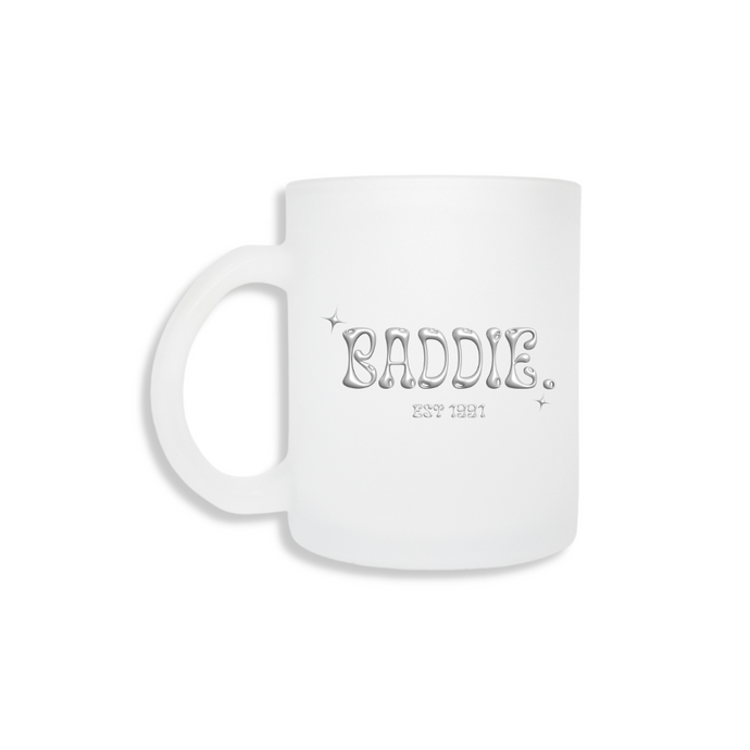 Baddie Frosted Mug - Grey