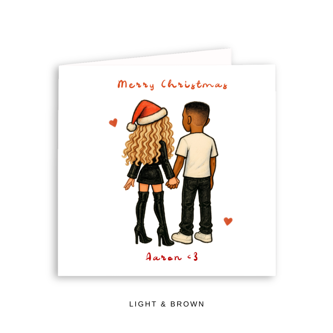 Square - Personalised Couple Merry Christmas