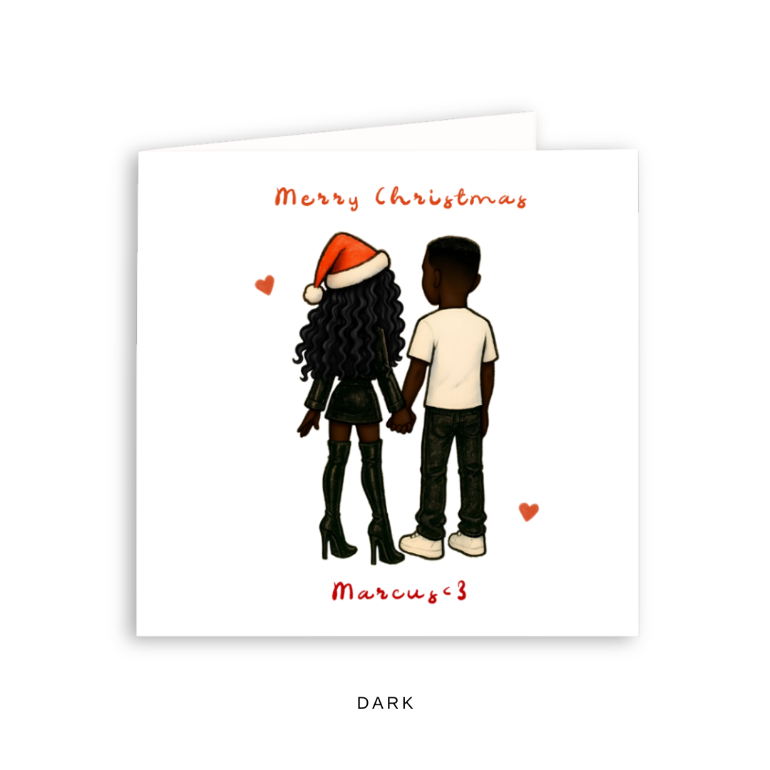 Square - Personalised Couple Merry Christmas