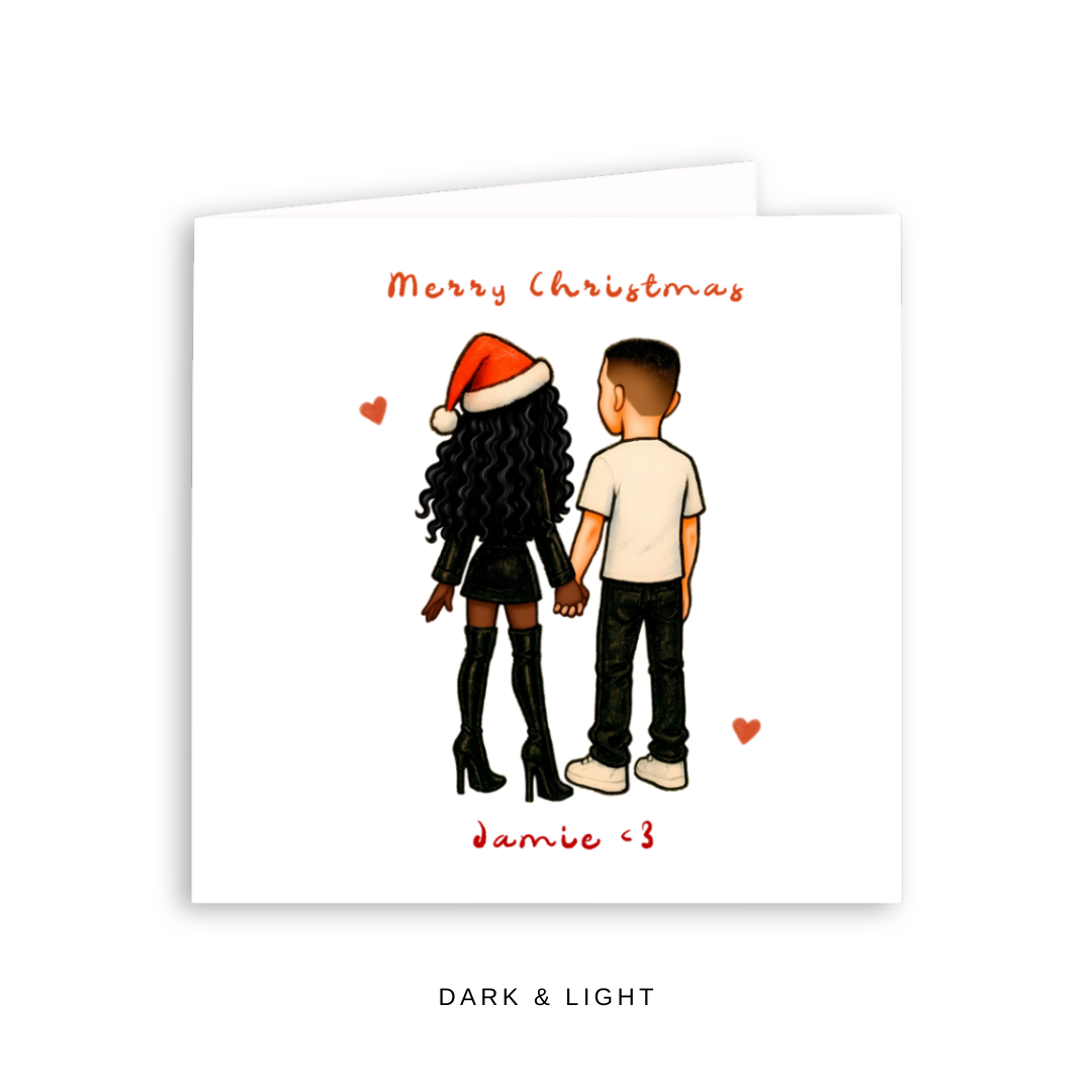 Square - Personalised Couple Merry Christmas