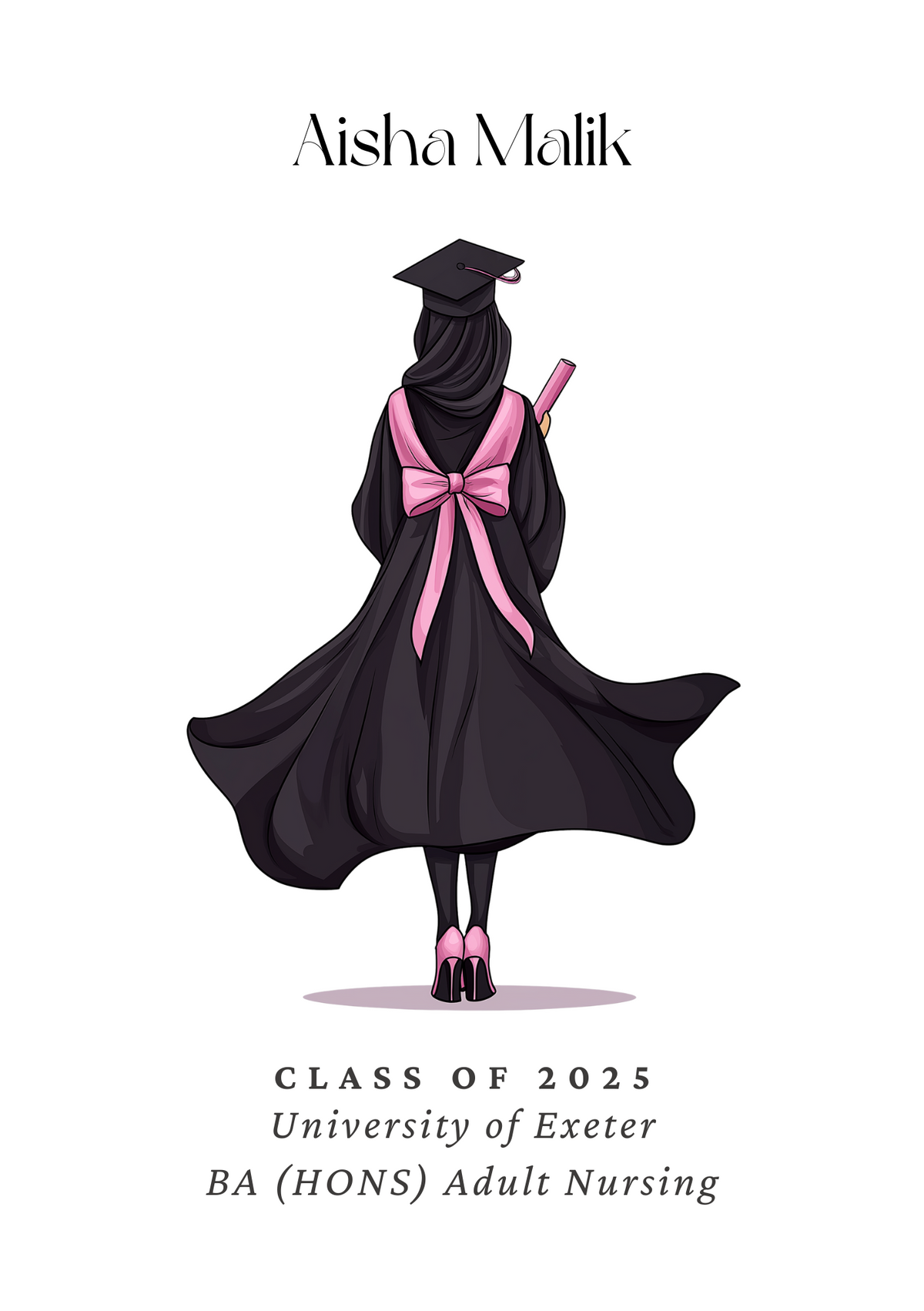 Personalised Graduation Print - Female