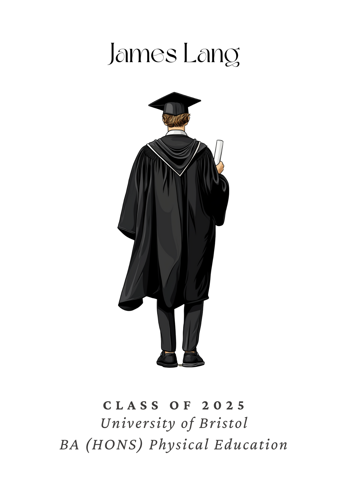 Personalised Graduation Print - Male