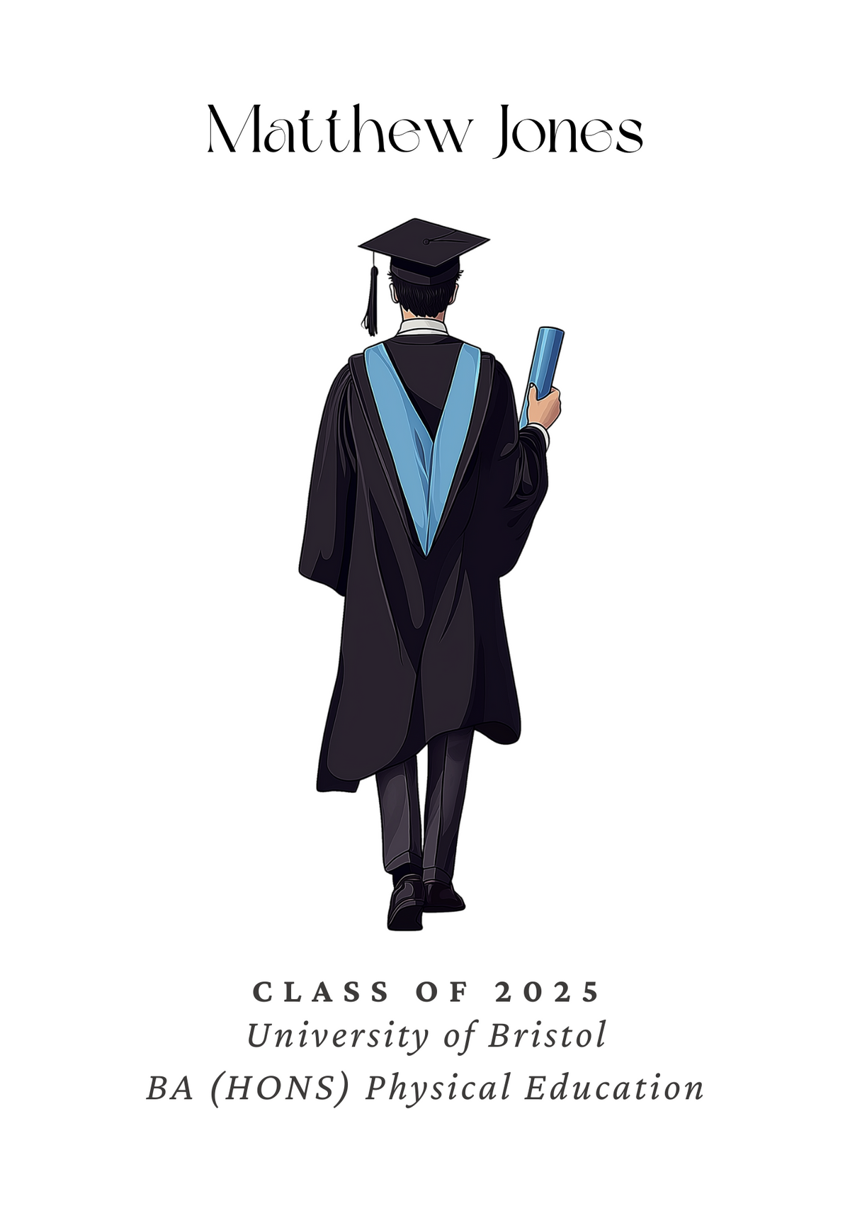 Personalised Graduation Print - Male