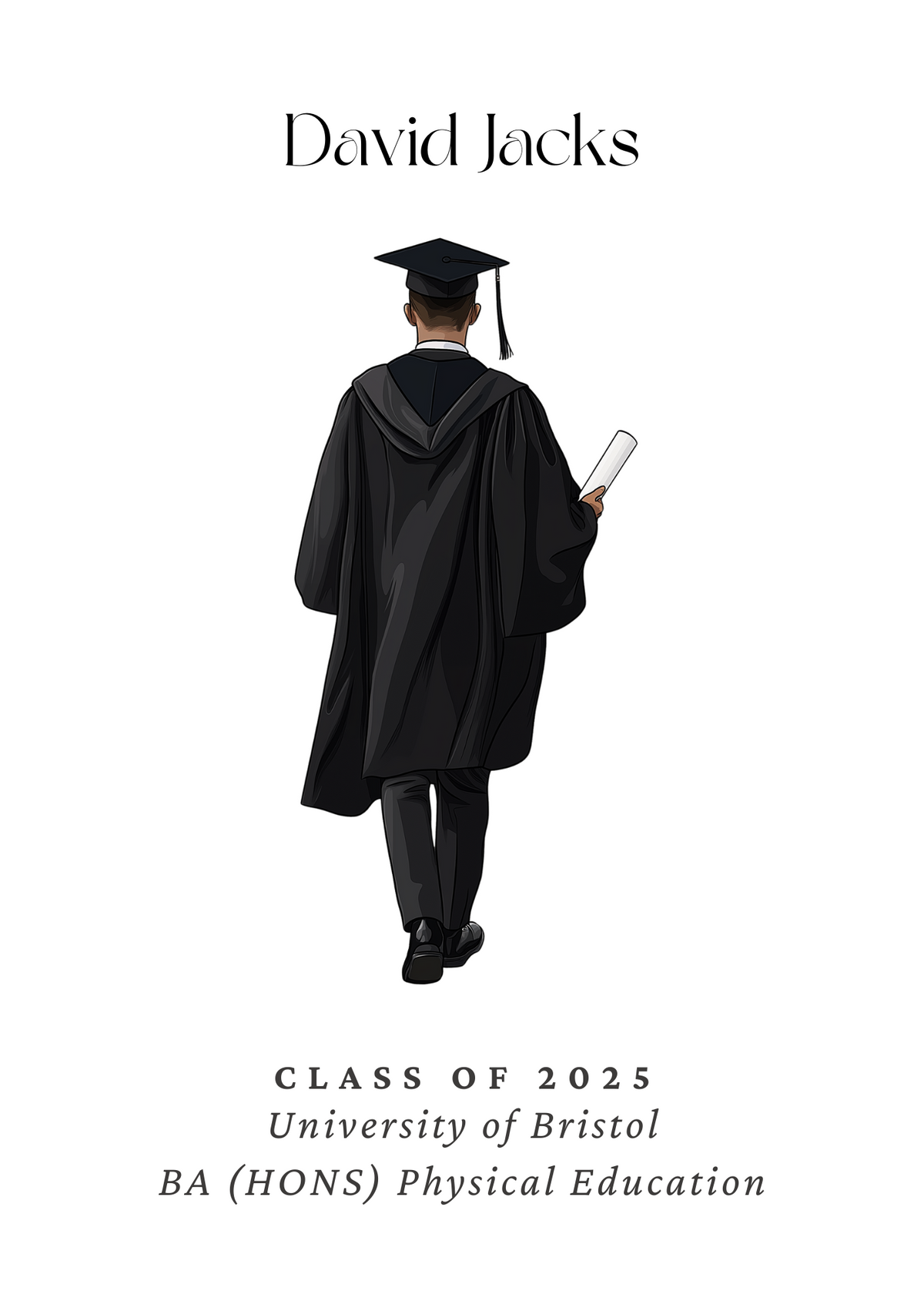 Personalised Graduation Print - Male