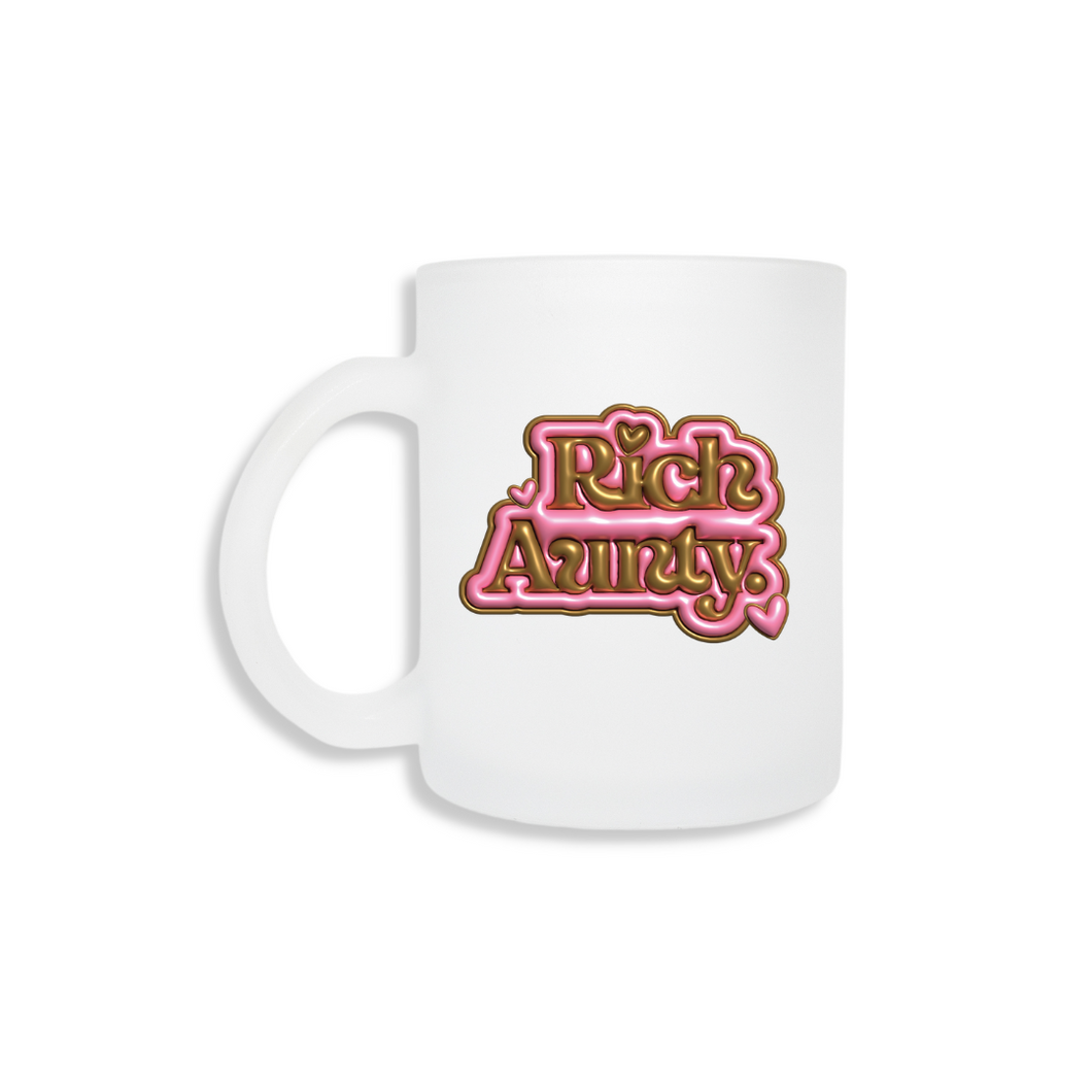 Rich Aunty Mug & Matching Coaster - Gold