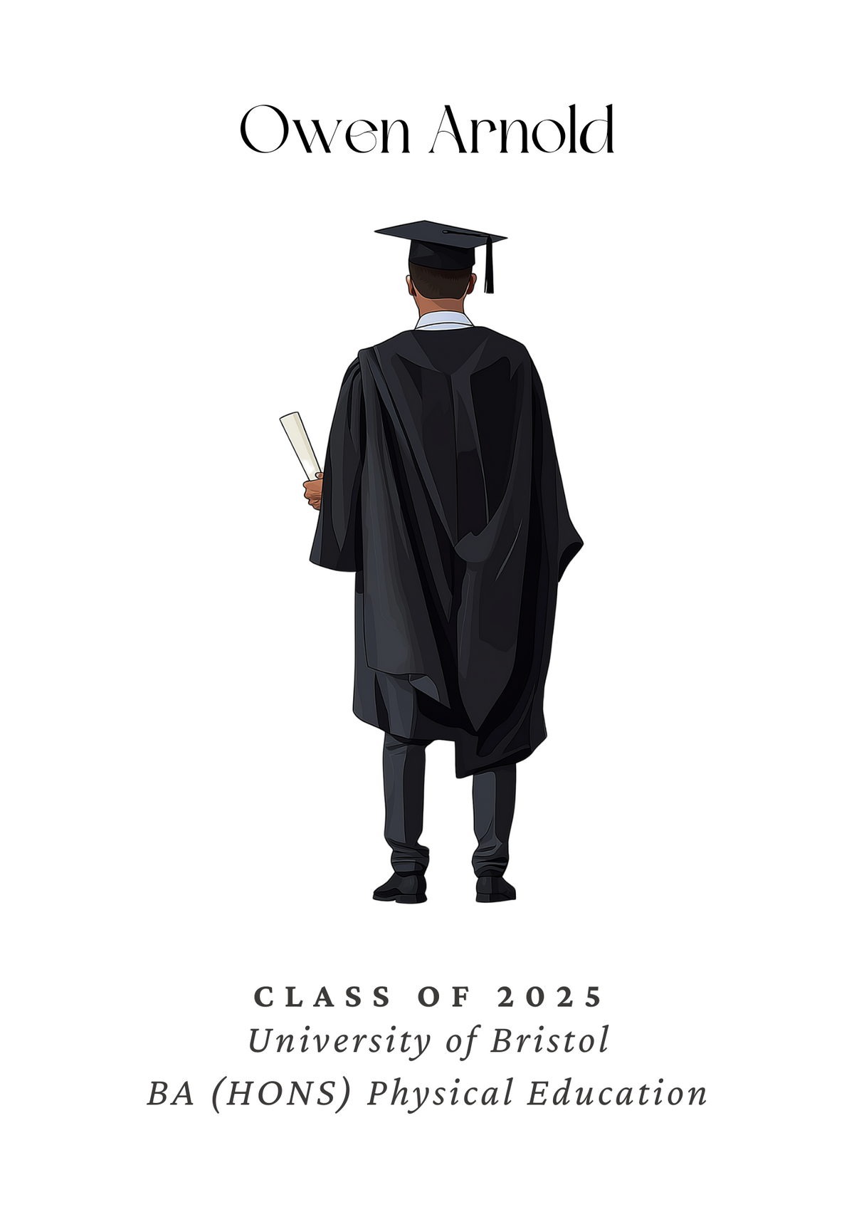 Personalised Graduation Print - Male