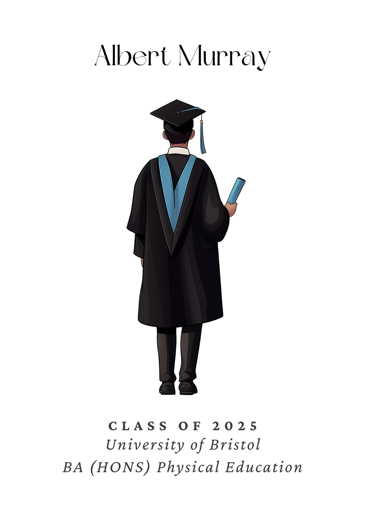 Personalised Graduation Print - Male