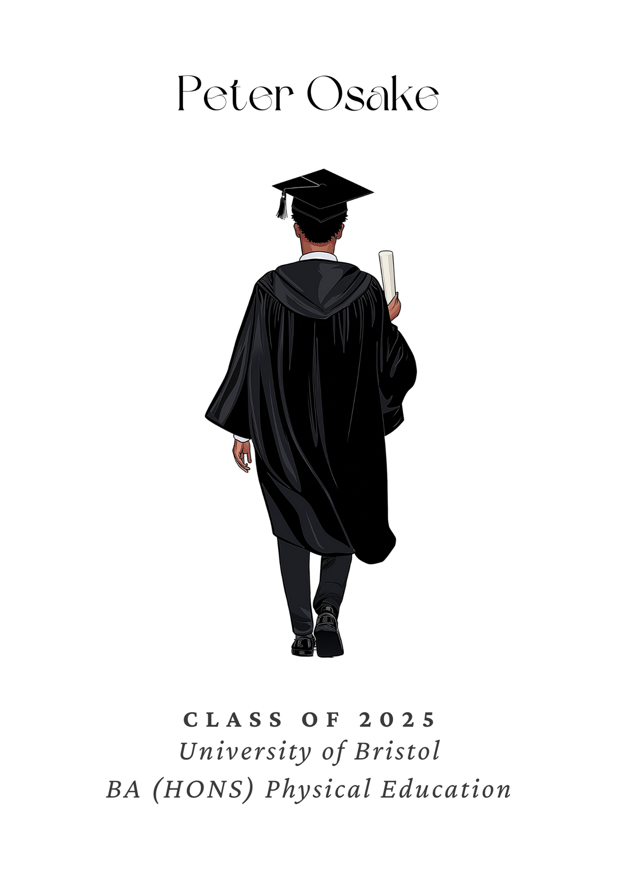 Personalised Graduation Print - Male