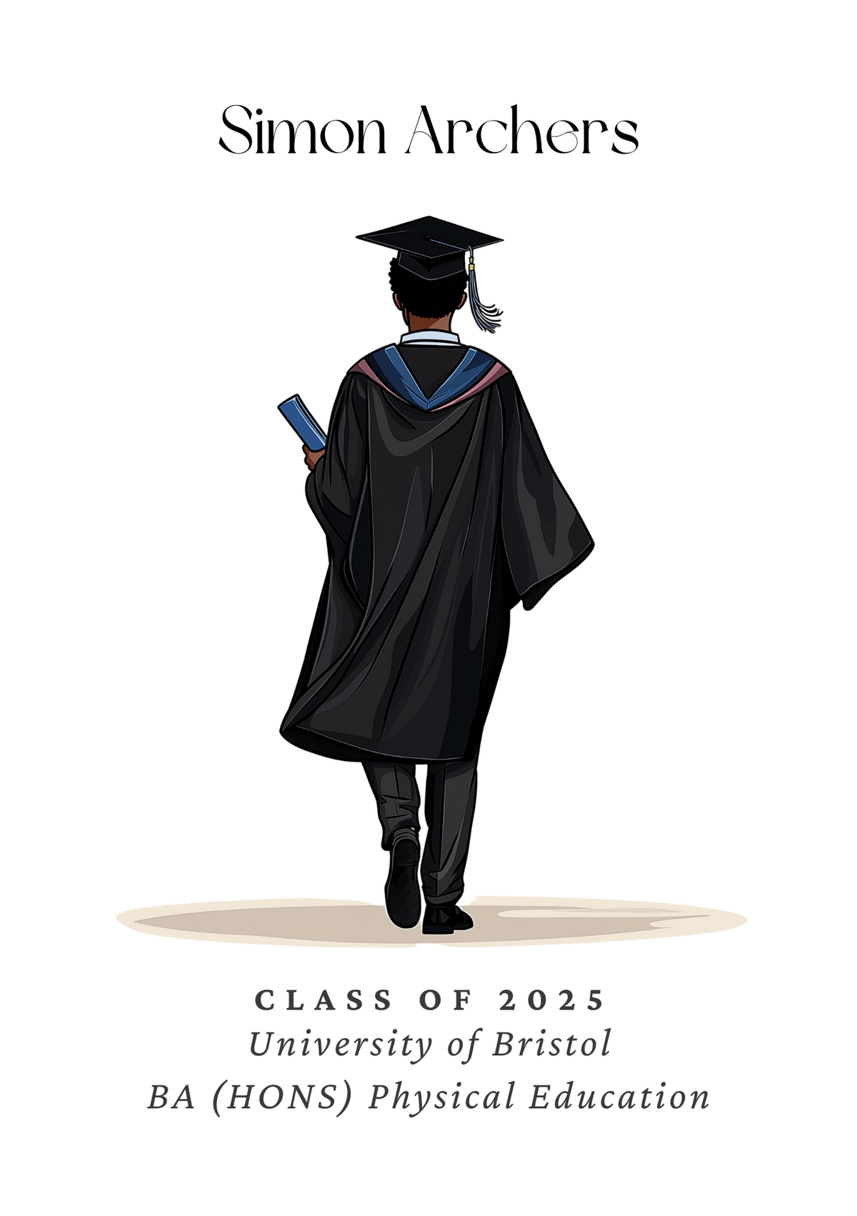 Personalised Graduation Print - Male