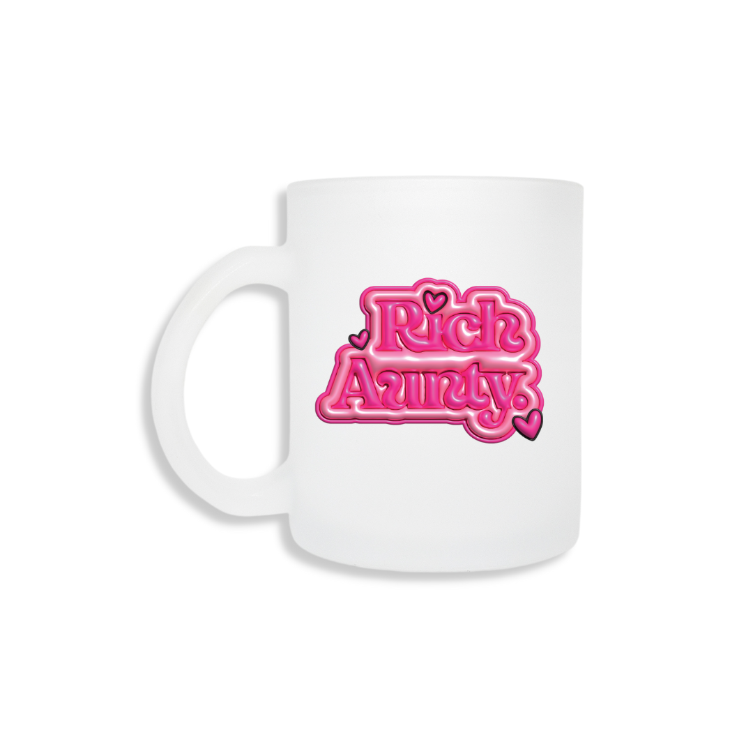 Rich Aunty Frosted Mug - Pink