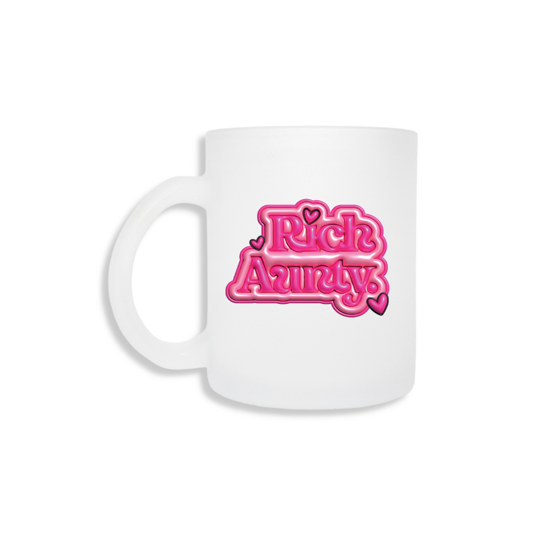 Rich Aunty Mug & Matching Coaster - Pink