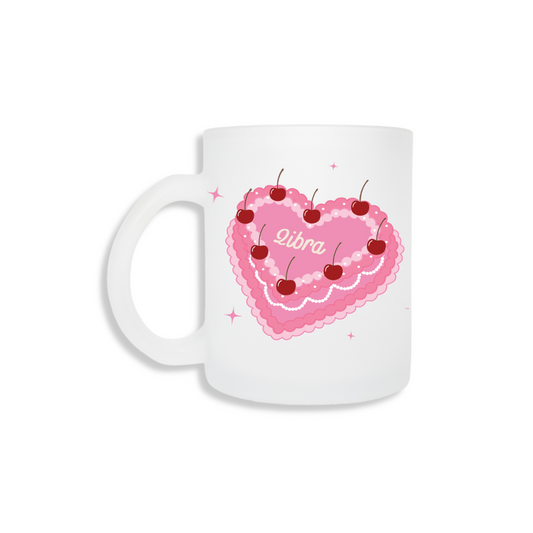 Star sign Heart Cake Frosted Mug