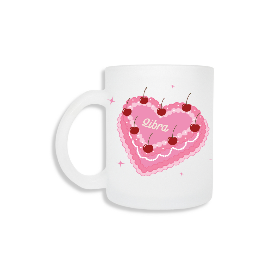 Star sign Heart Cake Frosted Mug