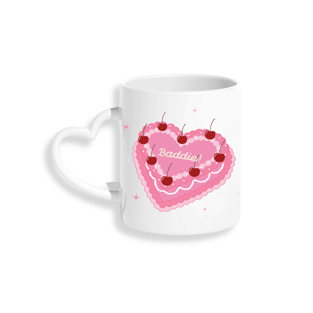 Baddie Heart Cake - Heart Handle Mug