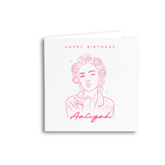 Personalised Birthday - Blowing Kisses