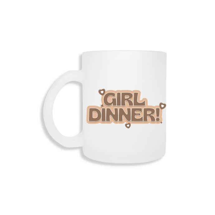 Girl Dinner Frosted Mug - Brown