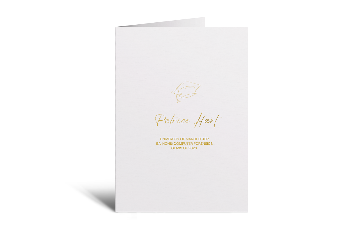 Graduation - Personalised Card (Outline Hat)