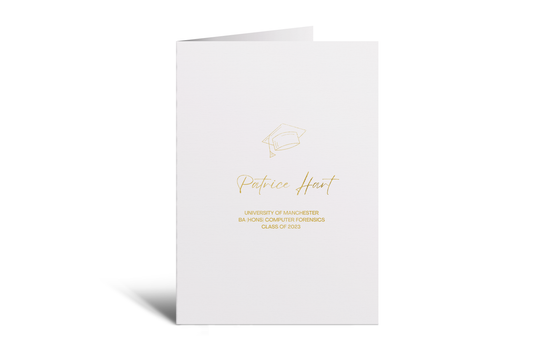 Graduation - Personalised Card (Outline Hat)