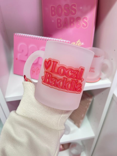 Local Baddie (Hearts) - Frosted Mug