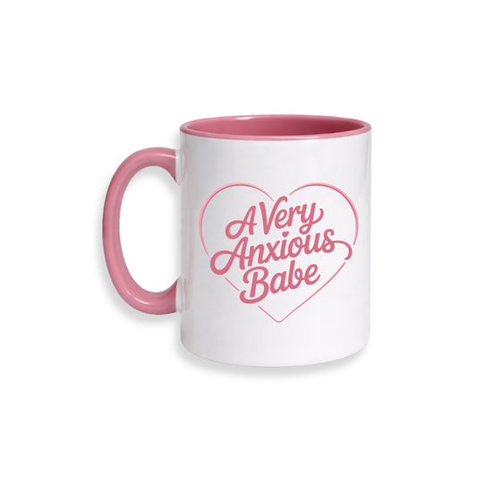 I've Got Belly Ache - Ceramic Mug (Pink Handle) (Copy)