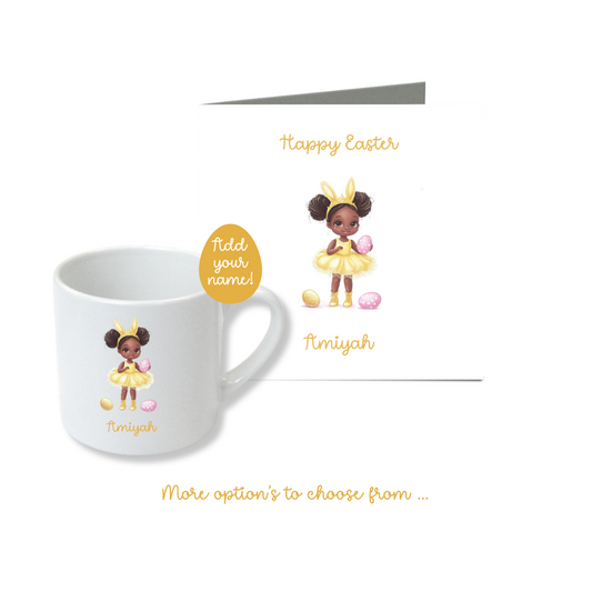 Kids Easter Ceramic Mug & Card  - Little Girl