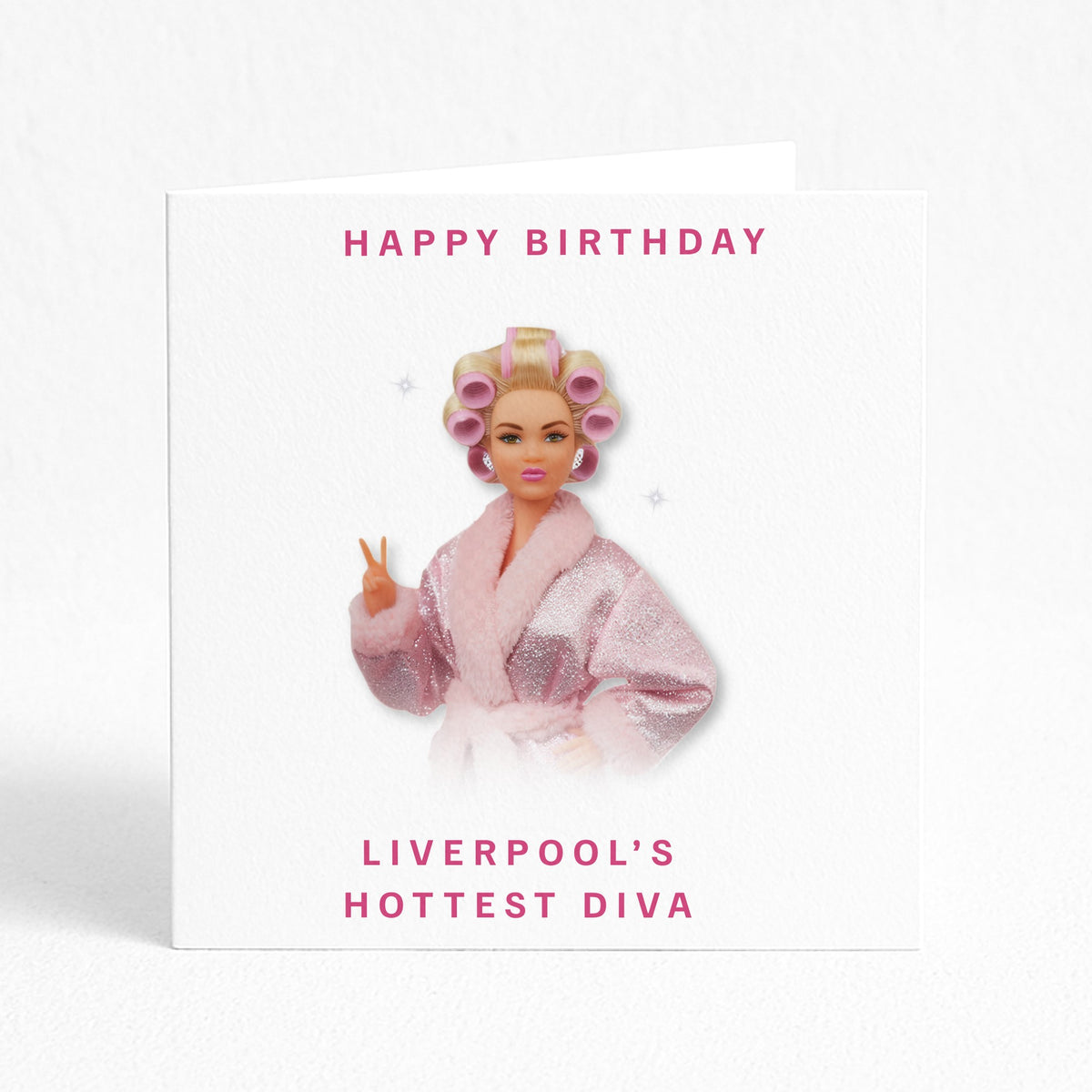 Personalised Hottest Diva Birthday Card - Blonde
