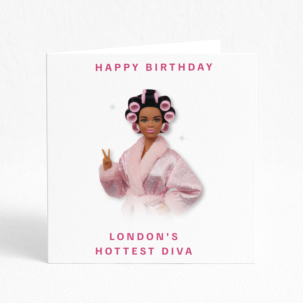Personalised Hottest Diva Birthday Card - Chestnut