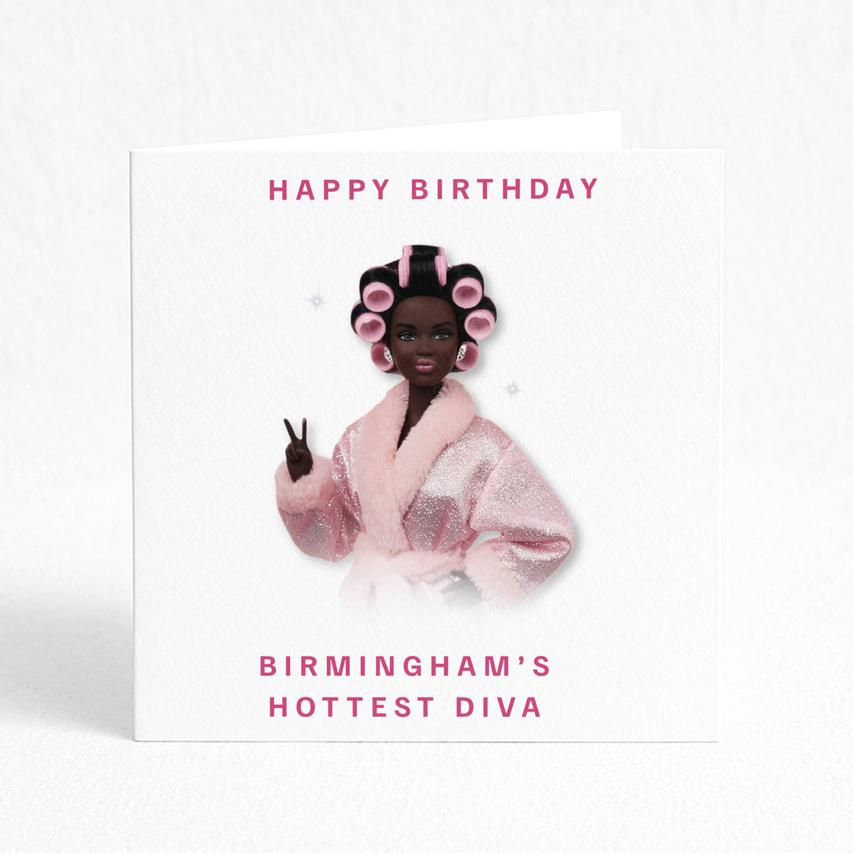 Personalised Hottest Diva Birthday Card - Deep