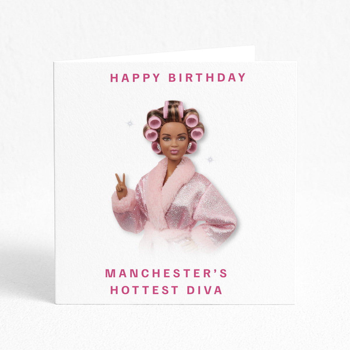 Personalised Hottest Diva Birthday Card - Tan