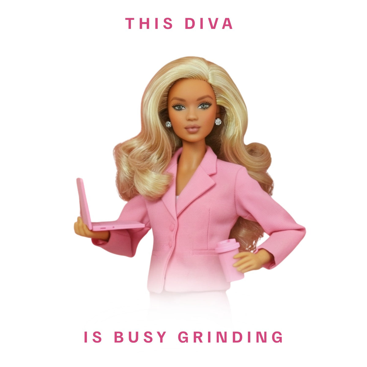 This Diva Is Busy Grinding Mug - Tan