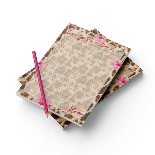 Leopard Floral Notepad