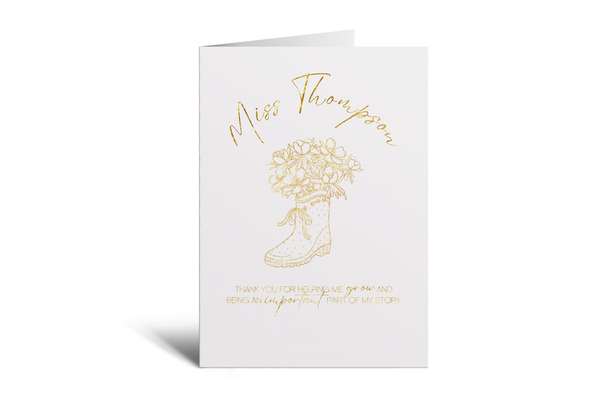 Personalised Teacher - Thank You For Helping Me Grow