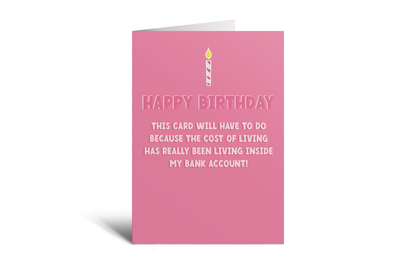 HBD - Cost Of Living Inside My Bank