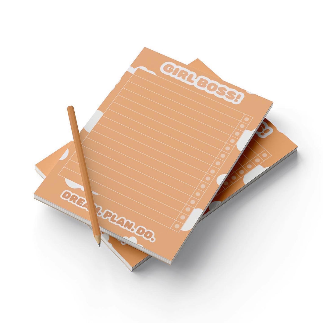 Girl Boss Notepad - Orange