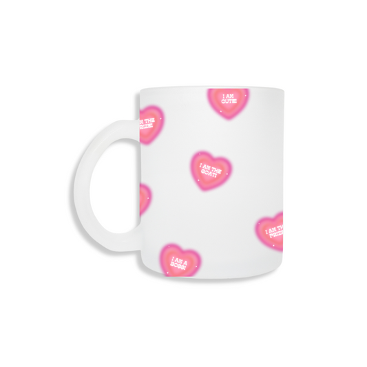 I Am - Blurred Hearts Frosted Mug
