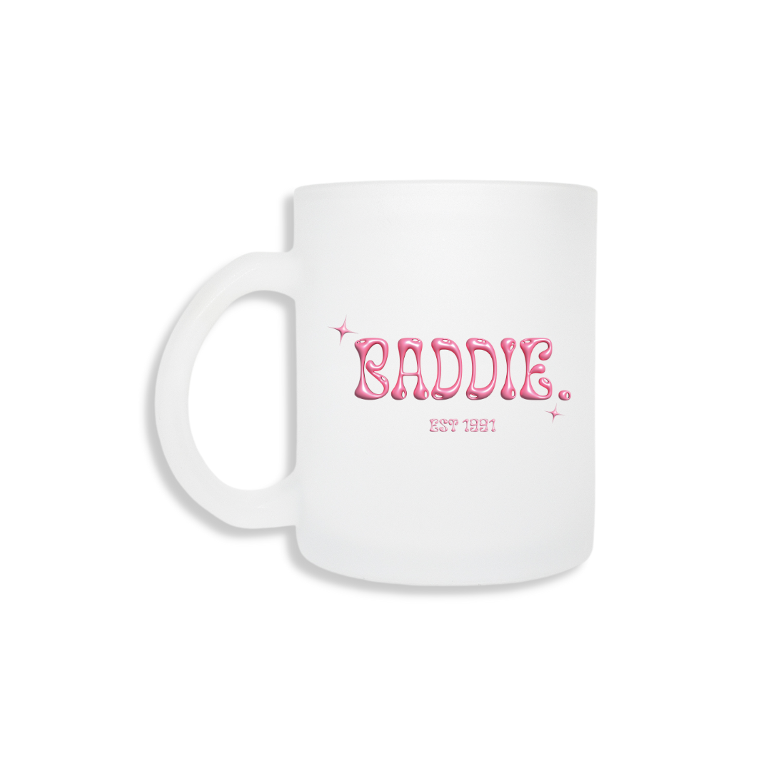 Baddie Frosted Mug - Pink